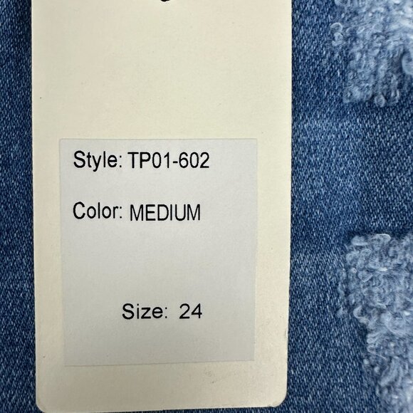 Letter To Juliet Womens Distressed Medium Wash High Waisted Jeans Size 24 - Picture 5 of 9